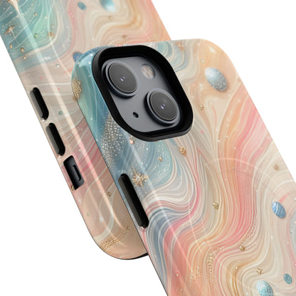 Iridescent Swirls iPhone 14 Case - Tough+