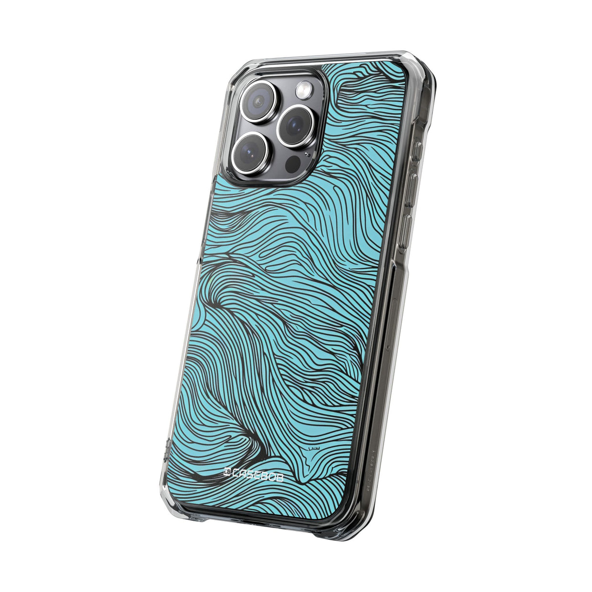 Wavy Serenity - Phone Case for iPhone (Clear Impact - Magnetic)