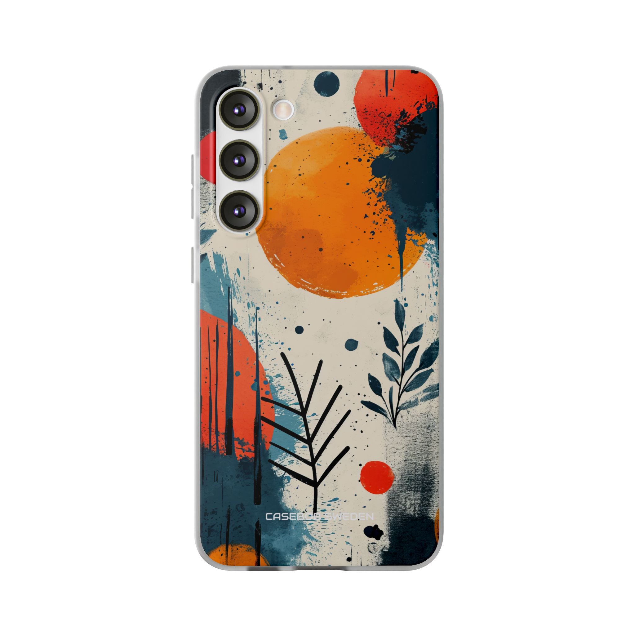 Orange Blue Splash - Flexi Samsung S23 Phone Case