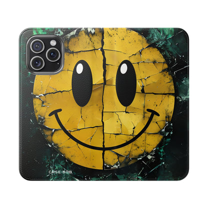 Cracked Smiley - iPhone 15 Pro Max Case - Wallet
