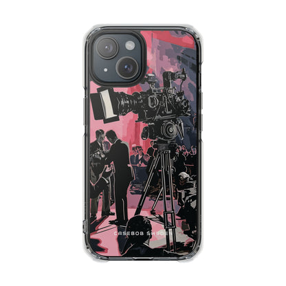 Retro Cinematic Spotlight iPhone 15 - Clear Impact Phone Case