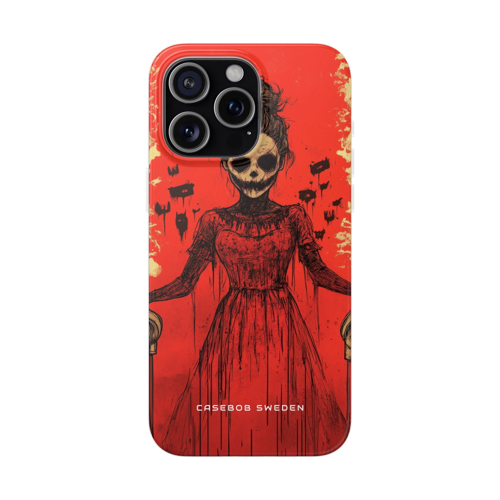 Haunting Scarlet Descent iPhone 15 - Flexi Phone Case