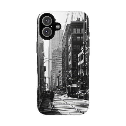 Urban Cityscape Line Perspective iPhone 16 | Tough+ Phone Case