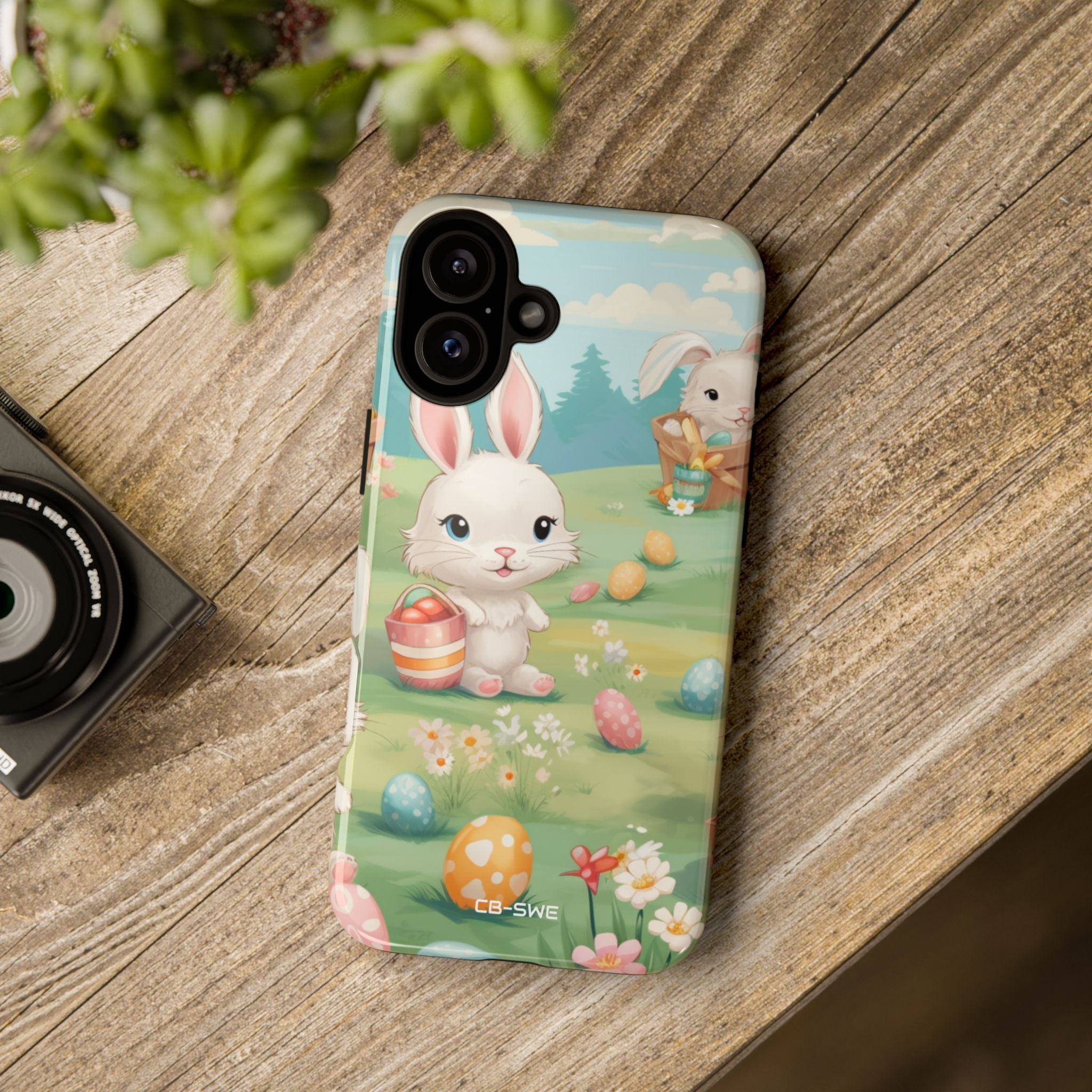 Bunnies Hunt Eggs - iPhone Case