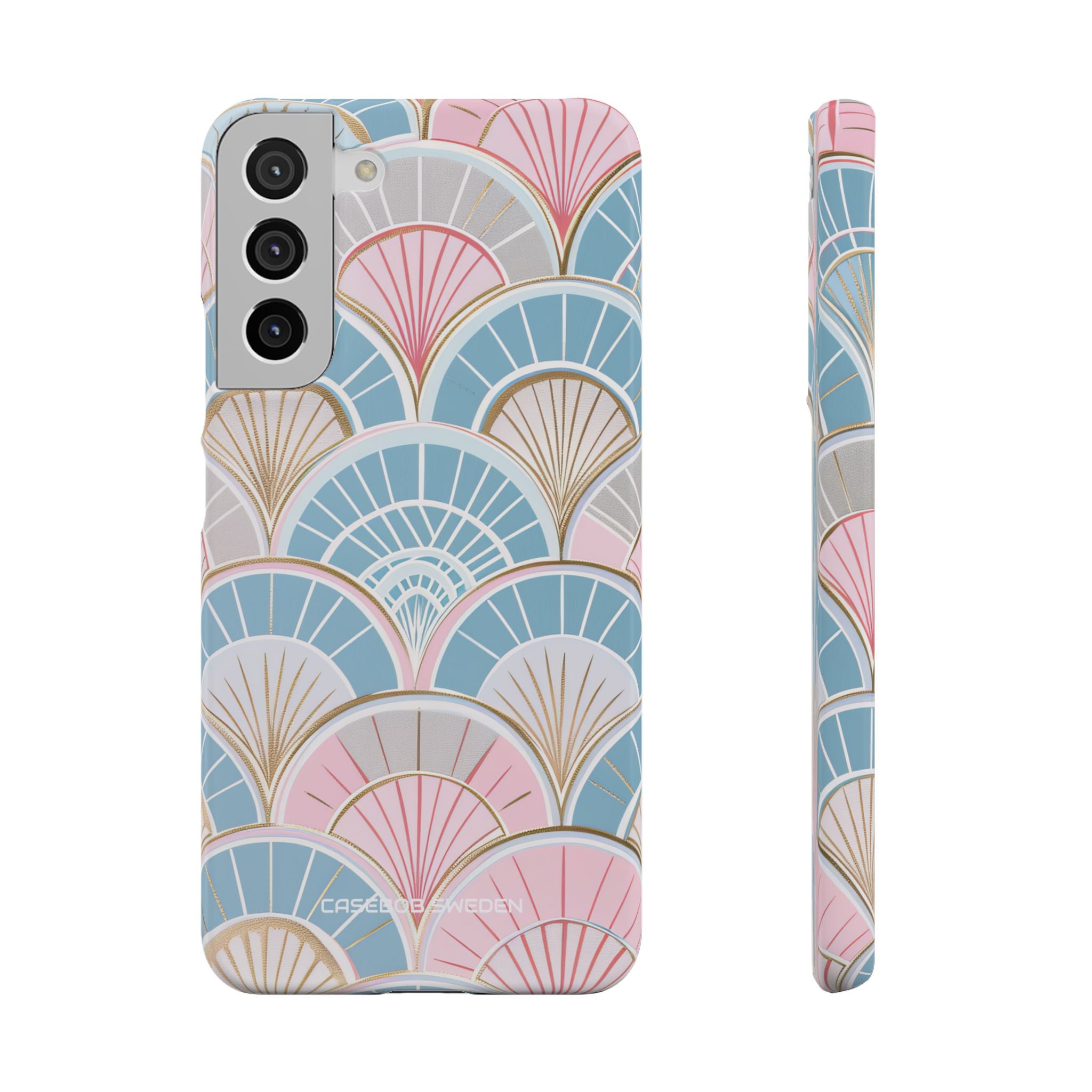 Art Deco Pastel Fan Pattern - Slim Samsung S22 Phone Case