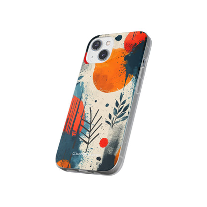 Orange Blue Splash - Flexi iPhone 14 Phone Case