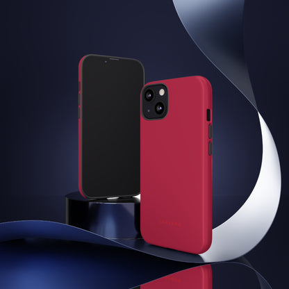 Bright Red Maroon - Protective Phone Case