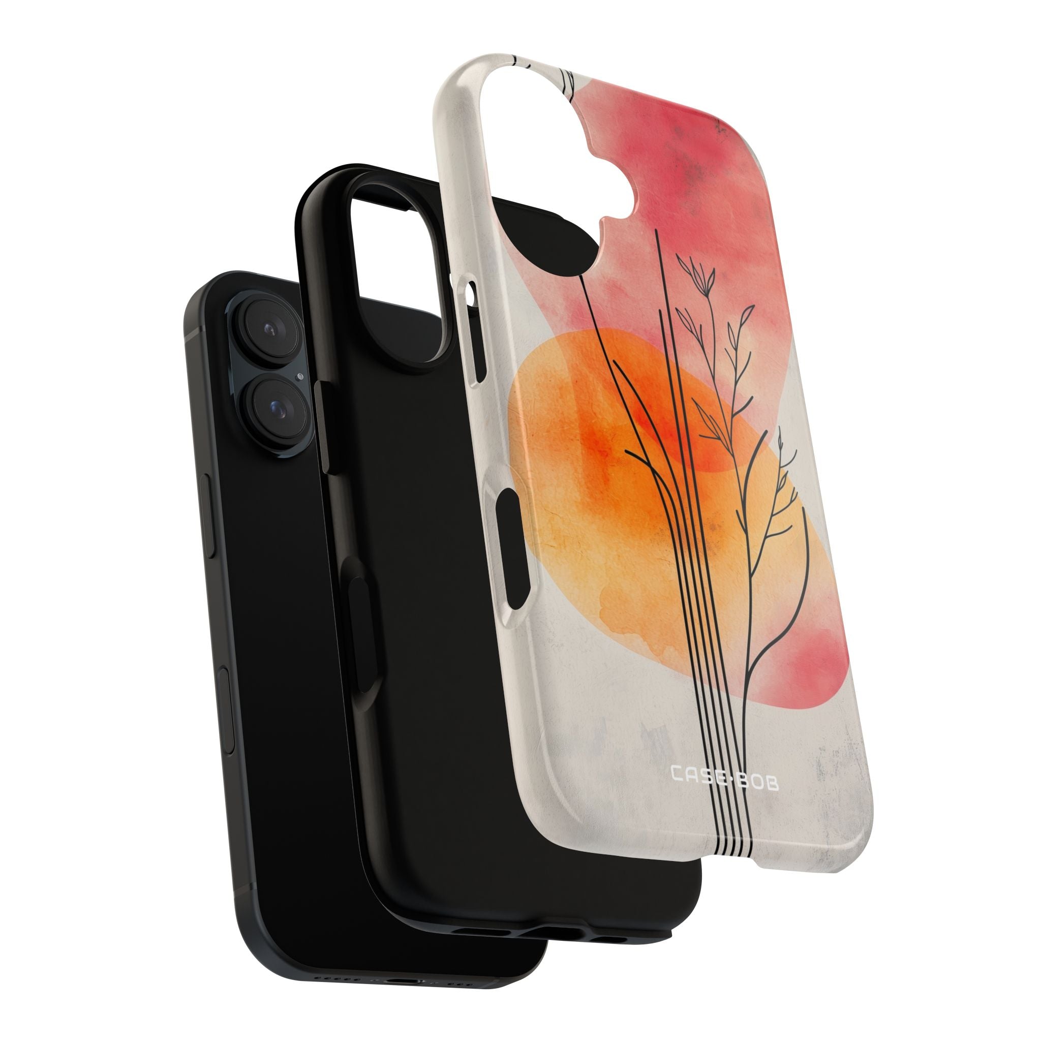 Curved Stem Sunset iPhone 16 Plus Case - Tough
