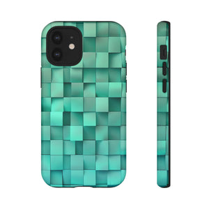 Teal Tranquility: Square Gradient - Protective Phone Case