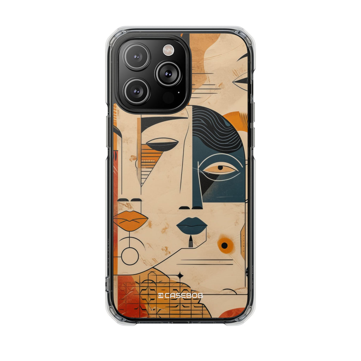 Cubist Introspection - Phone Case for iPhone (Clear Impact - Magnetic)