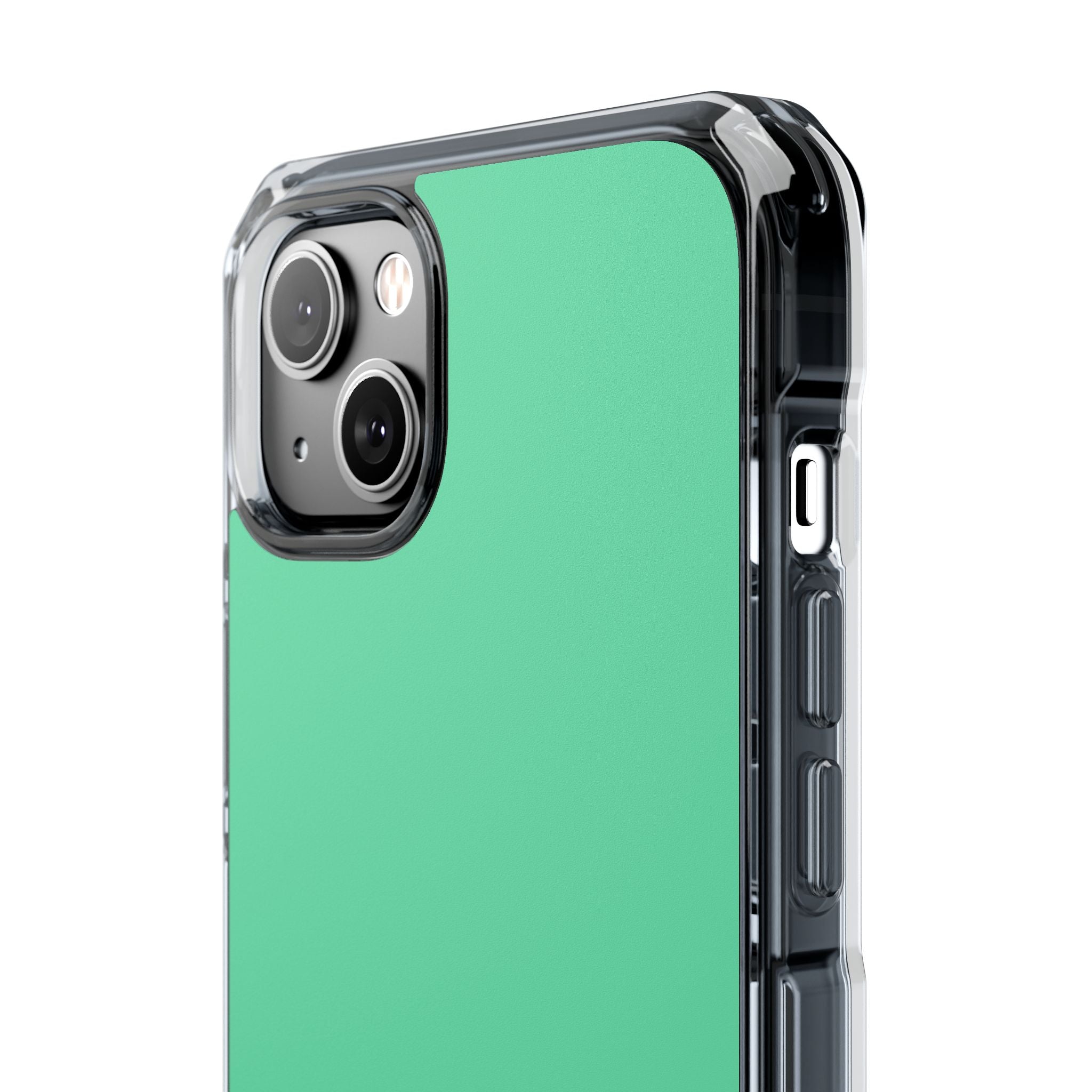 Medium Aquamarine - Clear Impact Case for iPhone