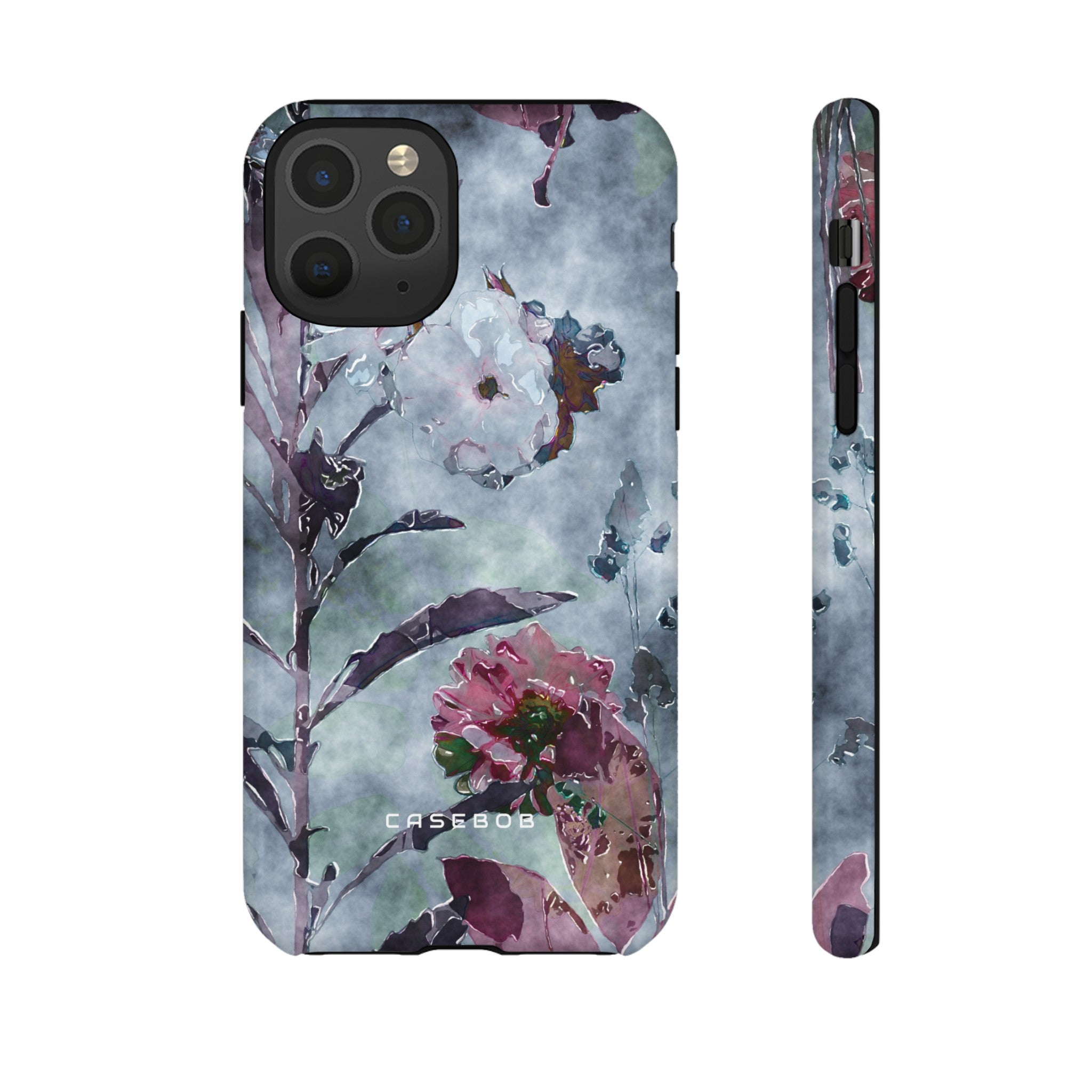 Monochrome Roses, Peonies & Asters - Protective Phone Case