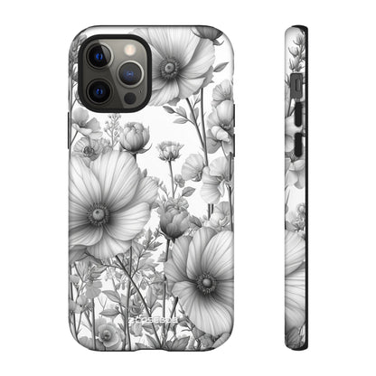 Monochrome Flora | Protective Phone Case for iPhone