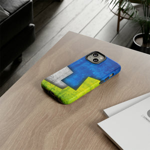 Blue Abstract Art - Protective Phone Case