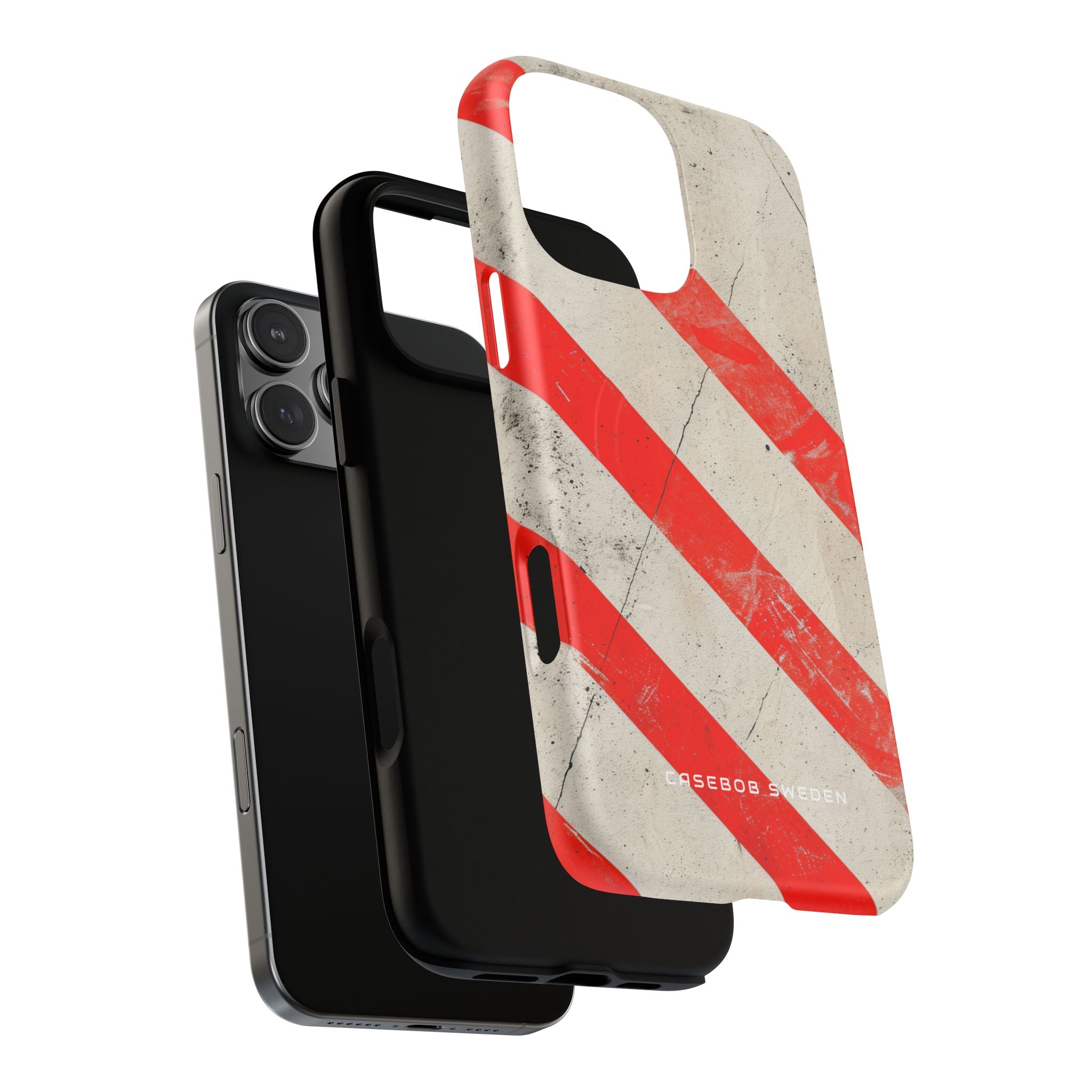 Striker Crimson Stripes iPhone 16 | Tough+ Phone Case