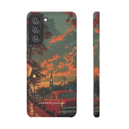 Mid-Century Nostalgia Streetscape Samsung S21 - Slim Phone Case