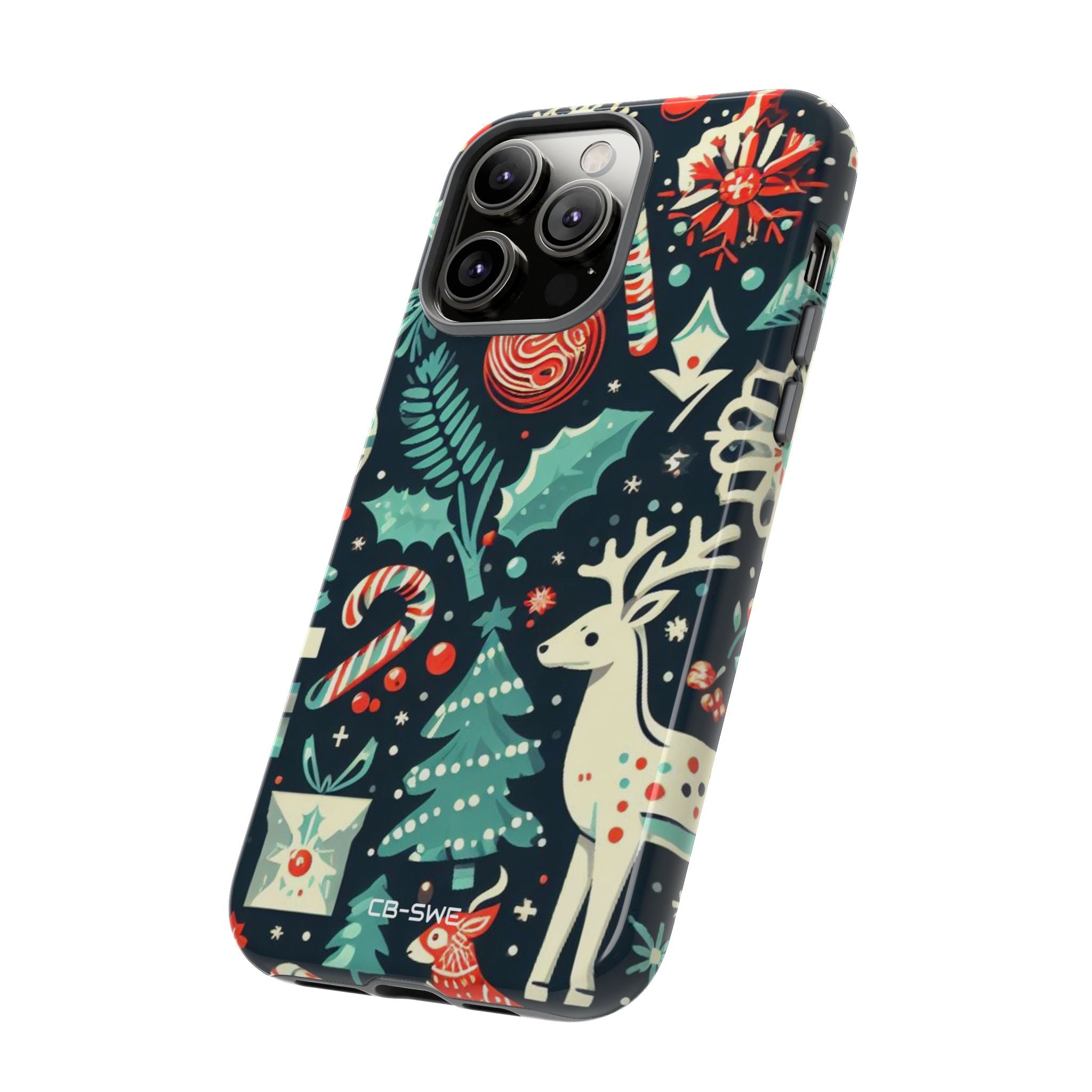Festive Snowflakes Dance - iPhone Case