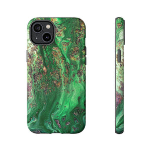 Green Sparkle Ink Art - Protective Phone Case