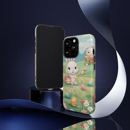 Bunnies Hunt Eggs - iPhone Case