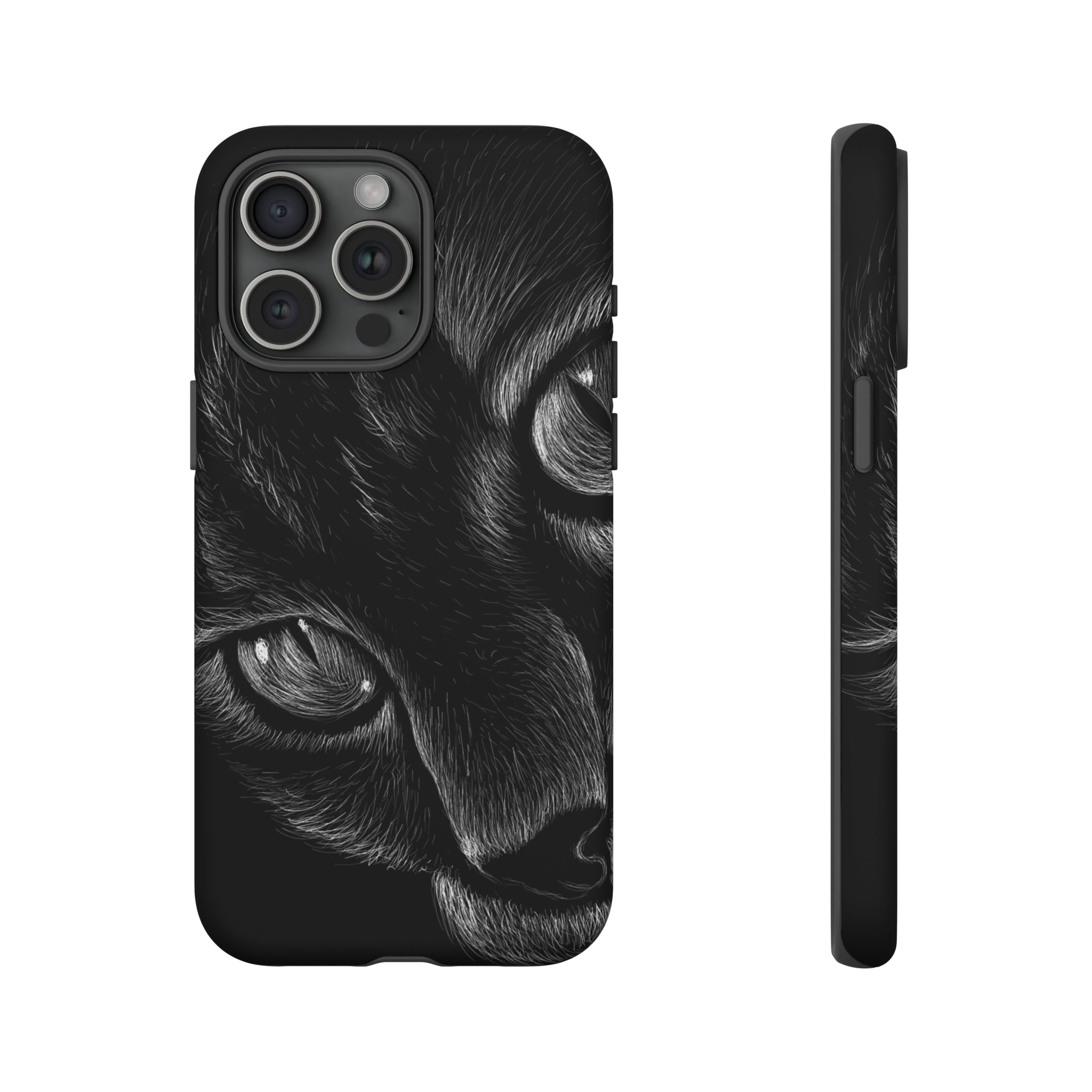 Pencil Drawing Cat - Protective Phone Case