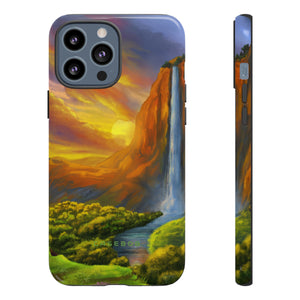 Fantasy Landschaft mit Wasserfall - Schutzhülle fürs Handy