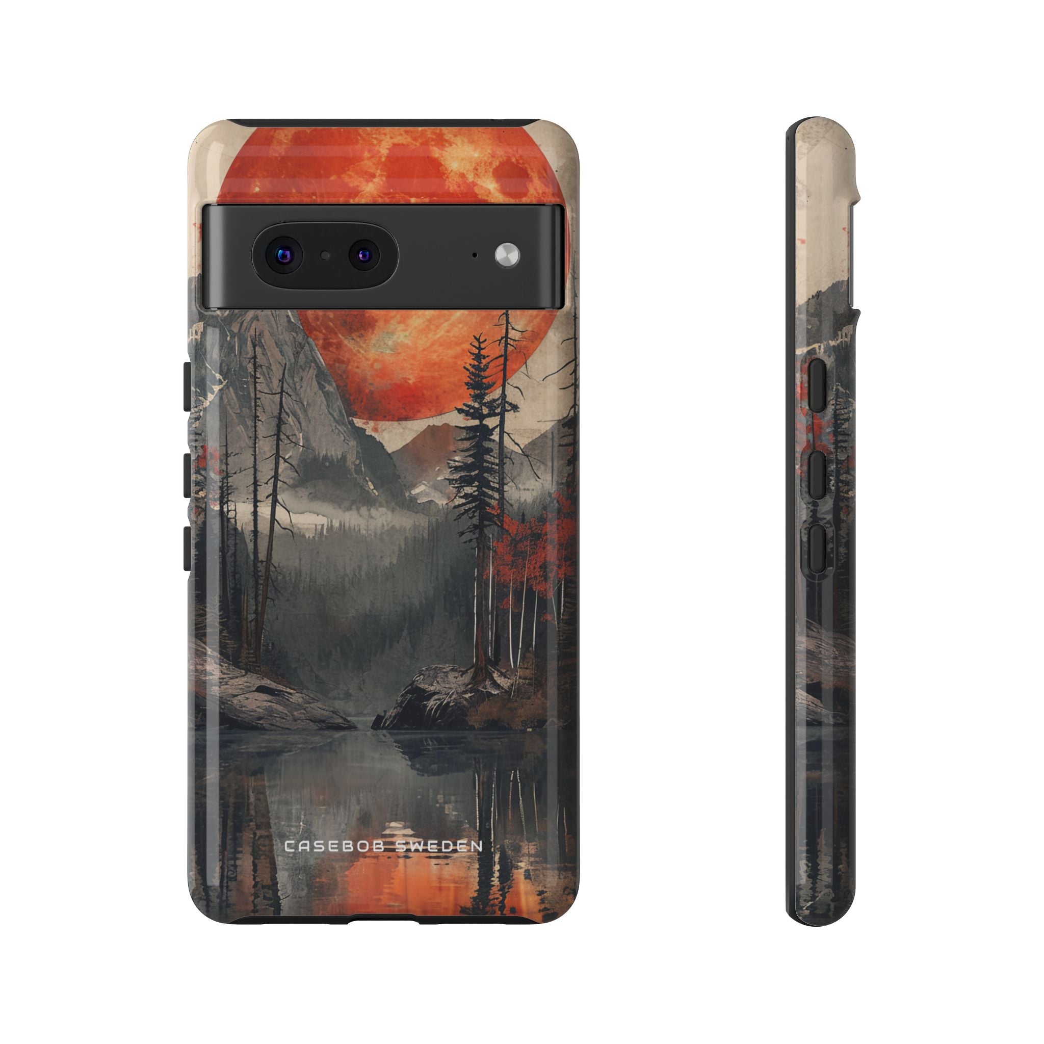 Celestial Glow Over Reflective Landscape Google Pixel 7 - Tough Phone Case