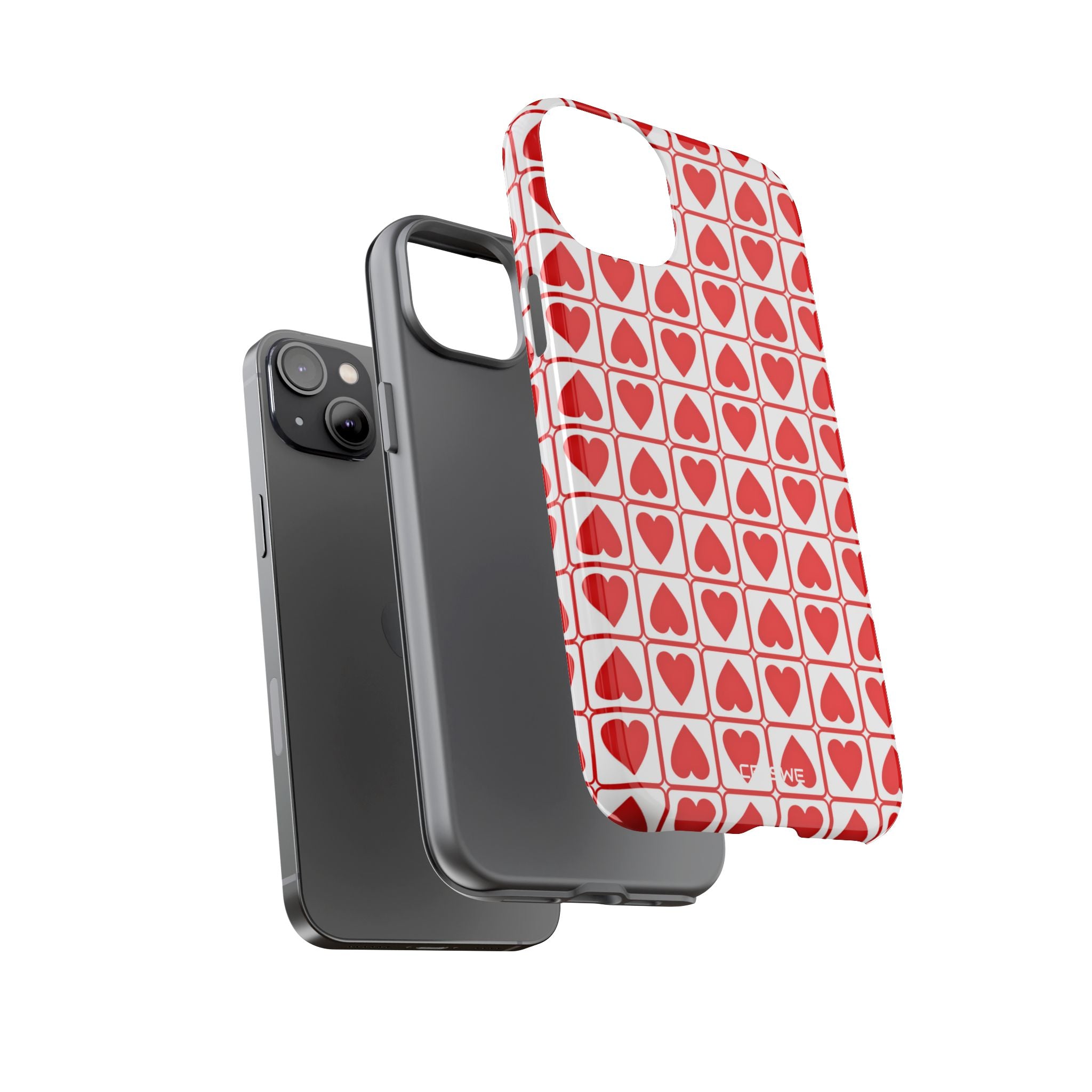 Hearts In Squares - iPhone Case