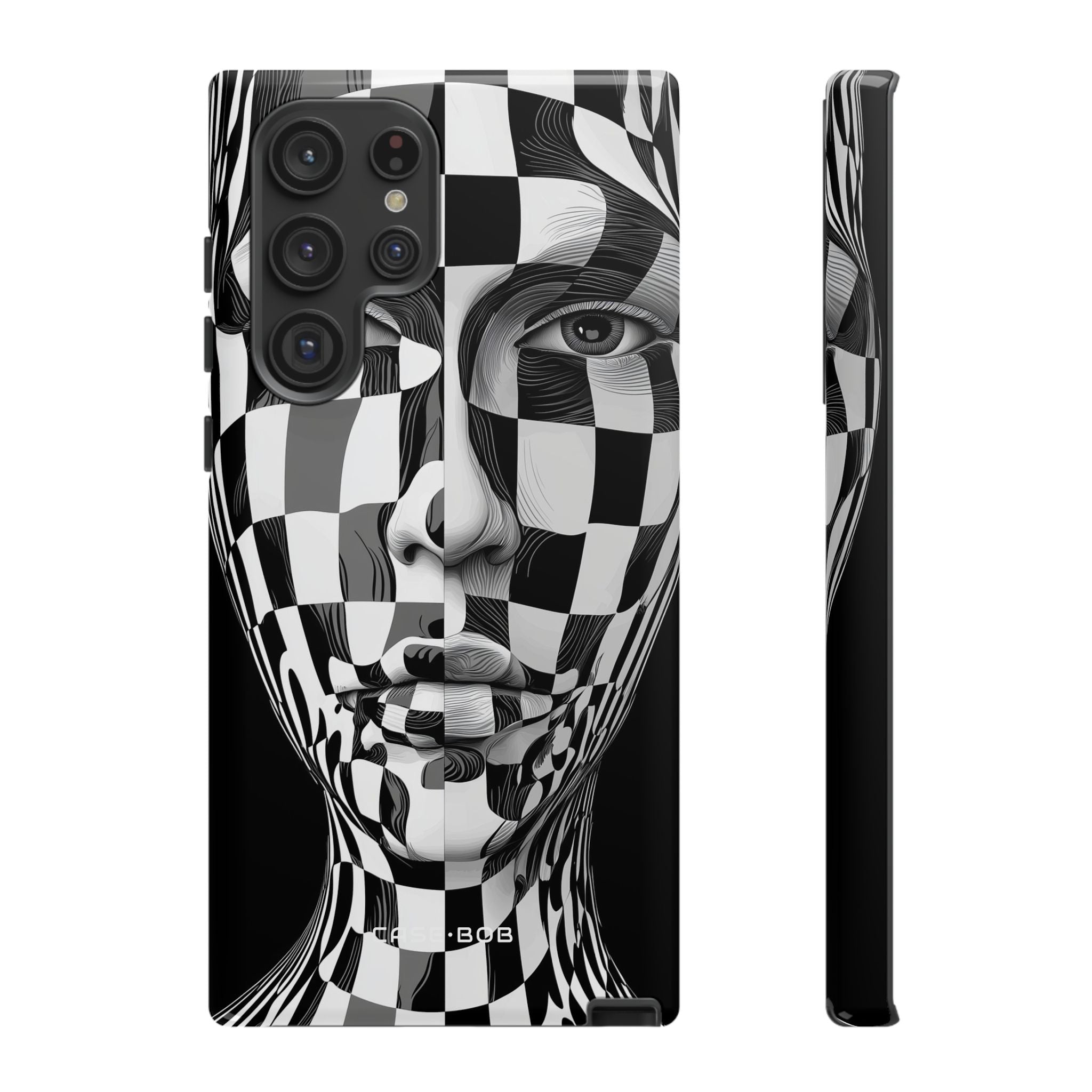 Checkered Face Samsung S22 Ultra Case - Tough