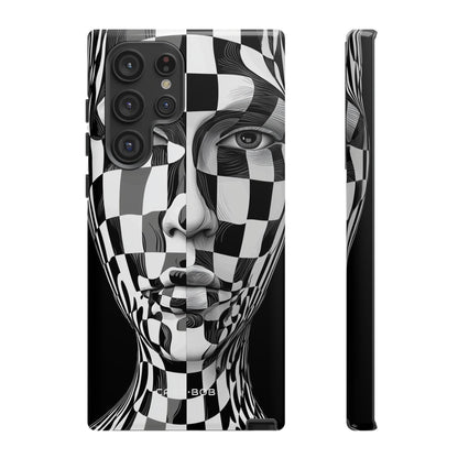 Checkered Face Samsung S22 Ultra Case - Tough