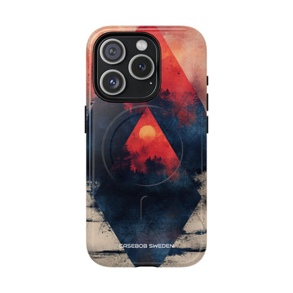 Red Sky Serenity - Tough + MagSafe® iPhone 15 Phone Case