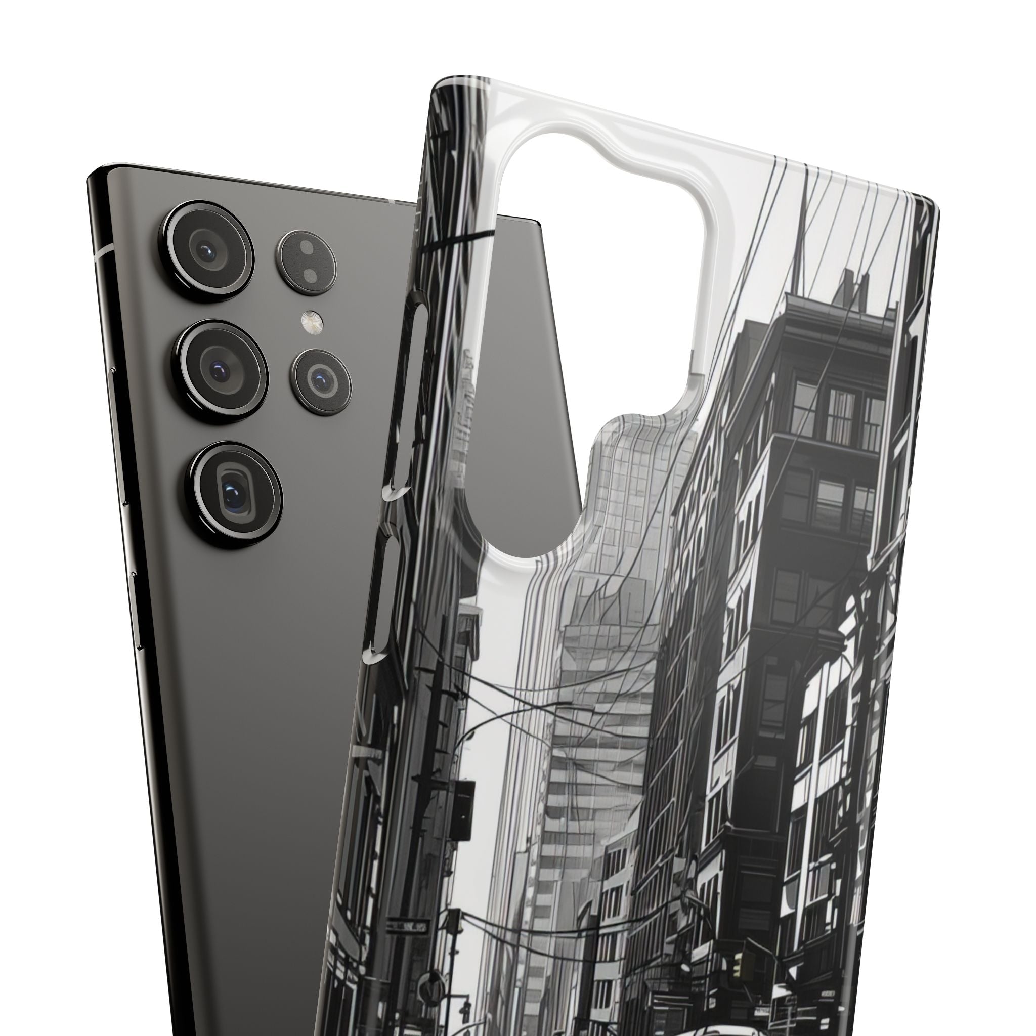 Urban Cityscape Line Perspective Samsung S23 - Slim Phone Case