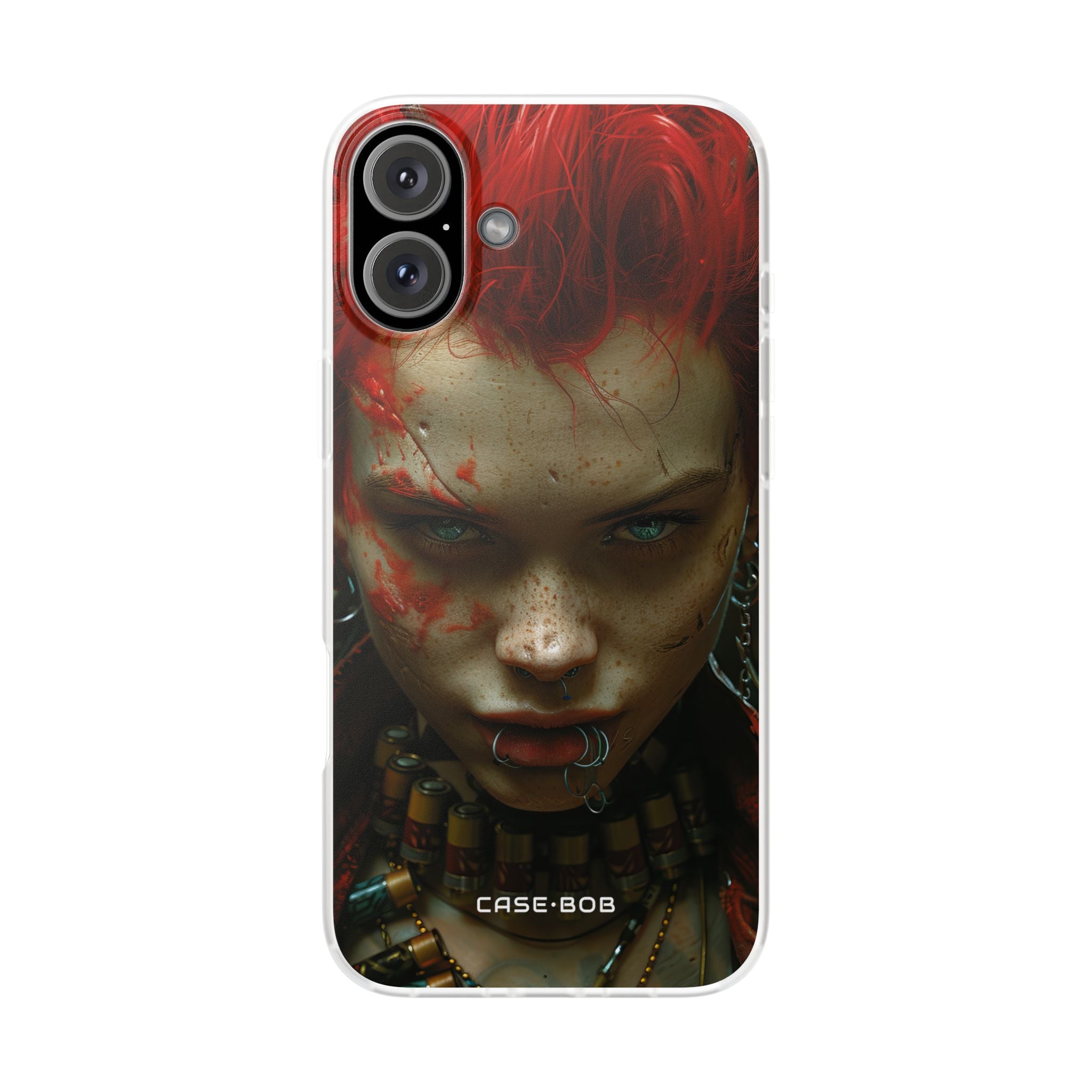 Red Spike Gaze iPhone 16 Plus Case - Soft