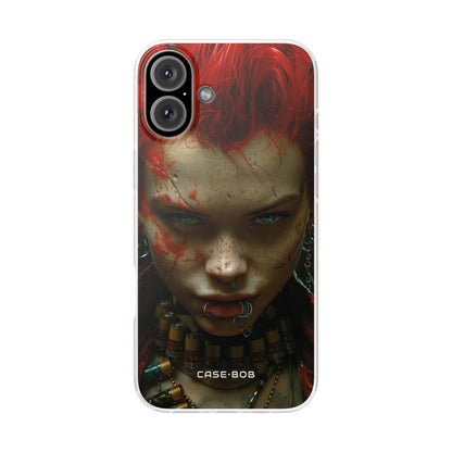 Red Spike Gaze iPhone 16 Plus Case - Soft