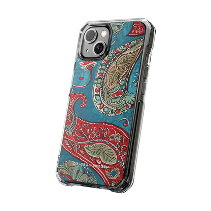 Vintage Paisley Elegance iPhone 14 - Clear Impact Phone Case