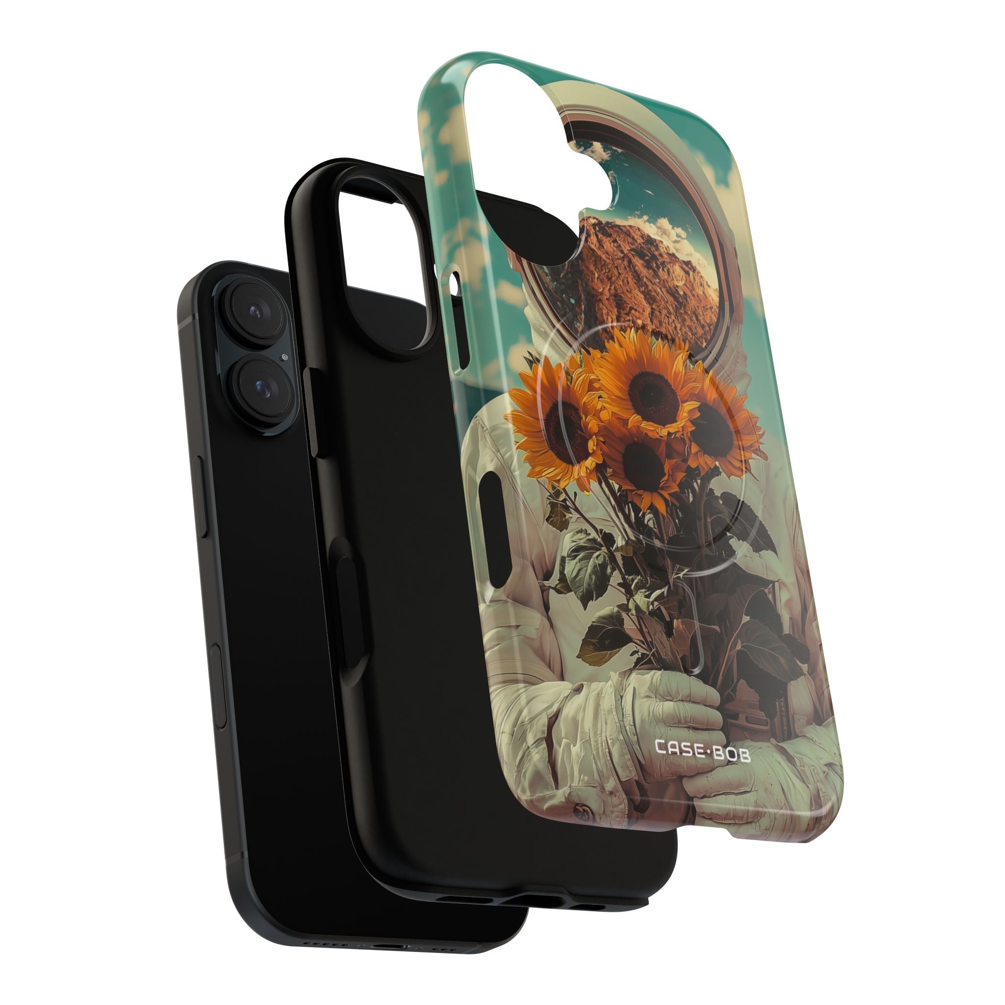 Sunflower Astronaut iPhone 16 Case - Tough+