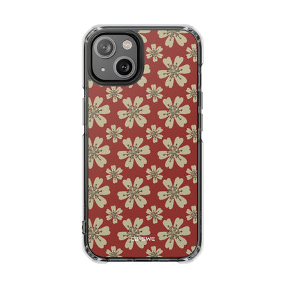 Retro Red Florals iPhone Case - Impact