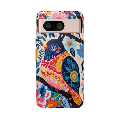 Whimsical Vintage Owl with Floral Charm Google Pixel 8 - Tough Phone Case