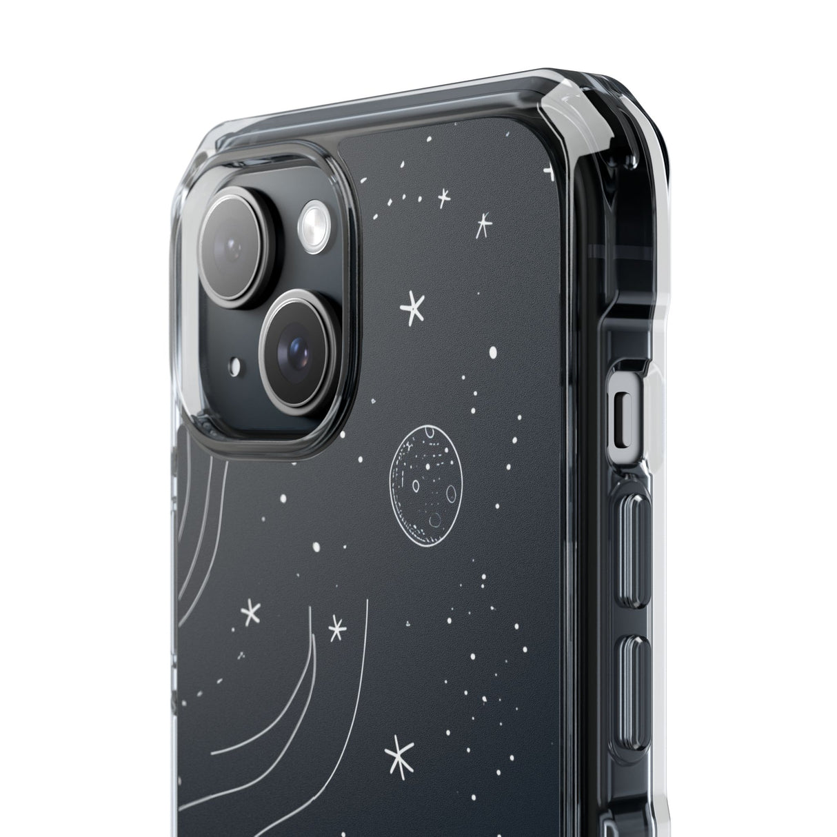 Cosmic Doodle Adventure - Phone Case for iPhone (Clear Impact - Magnetic)