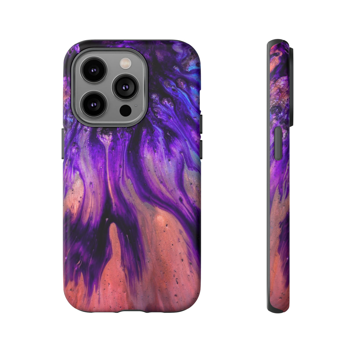 Purple Flow Ink Art iPhone Case (Protective) iPhone 14 Pro Matte Phone Case