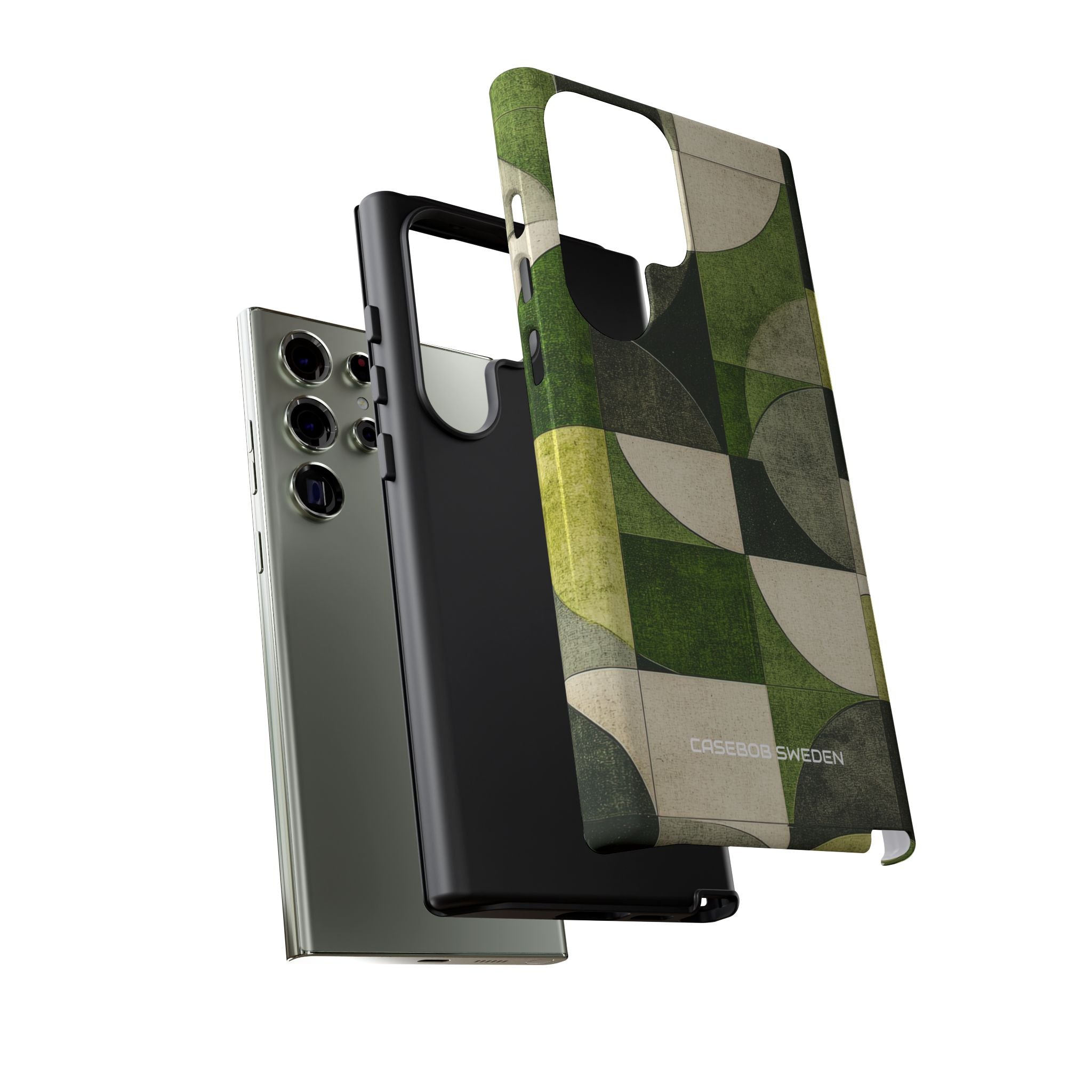 Green Geometric Harmony - Tough Samsung S23 Phone Case