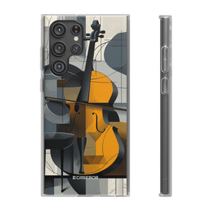 Cello-Abstraktion | Flexible Handyhülle für Samsung Galaxy