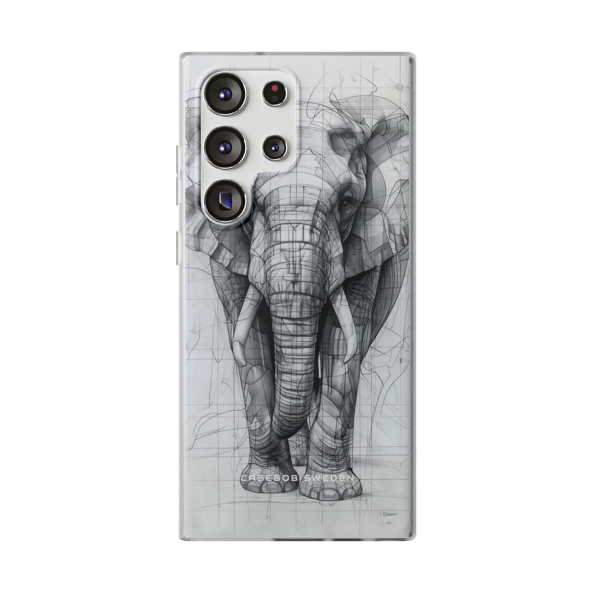 Elephant Line Geometry Samsung S23 - Flexi Phone Case