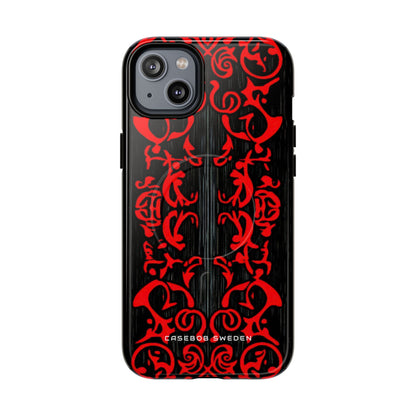 Gothic Crimson Symmetry iPhone 14 | Tough+ Phone Case