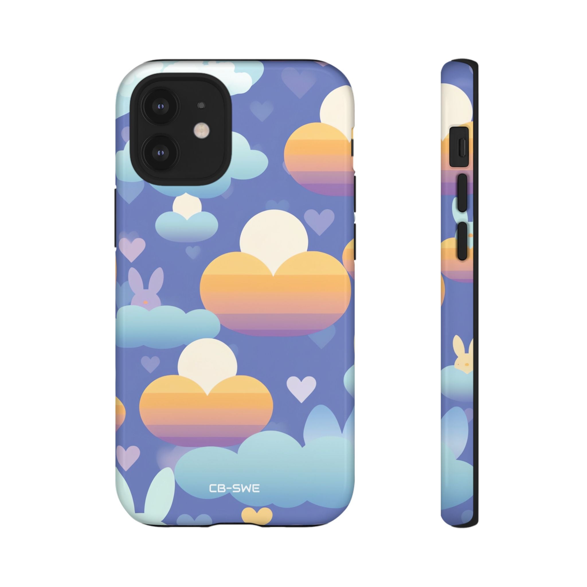 Bunnies Dance Among Clouds - iPhone Case