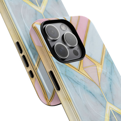 Gold Pink Art Deco - Tough + MagSafe® iPhone 15 Phone Case