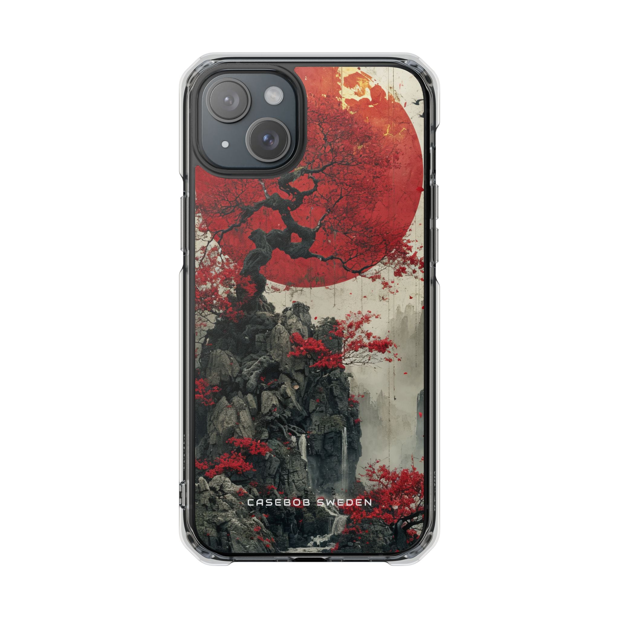 Zen Serenity in Red Harmony iPhone 15 - Clear Impact Phone Case