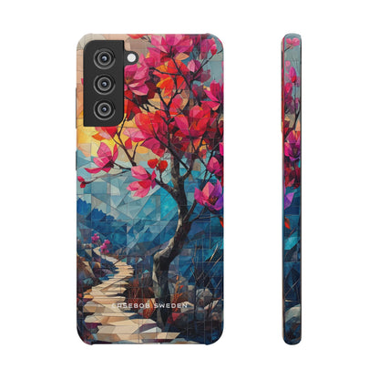 Vibrant Geometric Tree Landscape Samsung S21 - Slim Phone Case