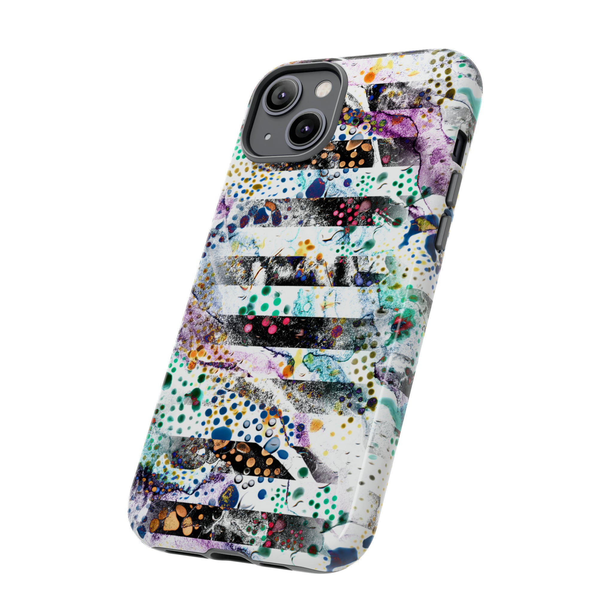 Abstract Green Purple - Protective Phone Case