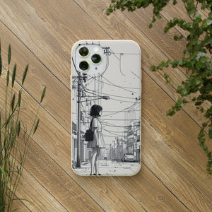 Urban Solitude Sketch | Biodegradable Phone Case