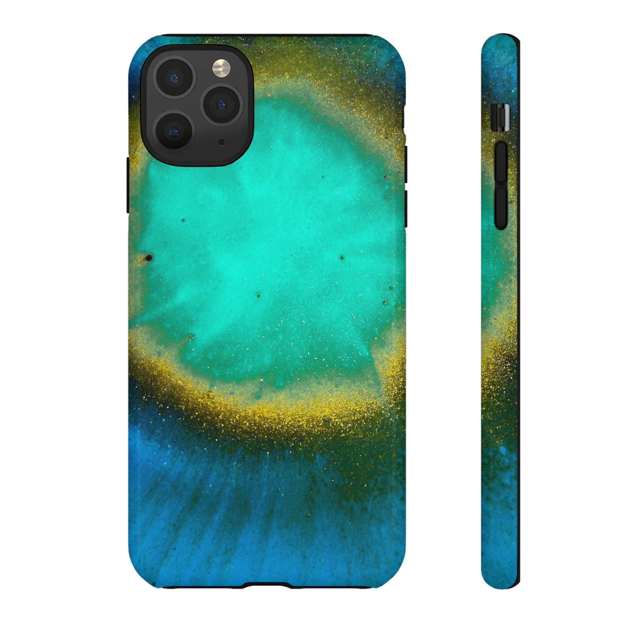 Green Yelly Ink Art iPhone Case (Protective) iPhone 11 Pro Max Glossy Phone Case